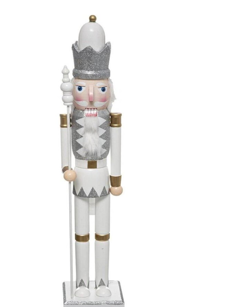Décoration Casse Noisette argent blanc 60 cm Argent - Kiabi