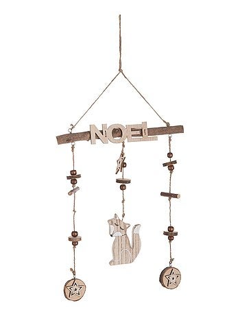 Décoration de Noël à suspendre en bois Rustique