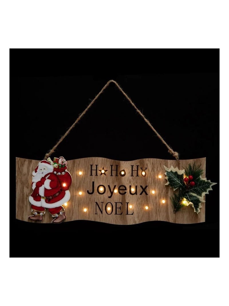 Decoration de noel avec houx Blanc - Kiabi