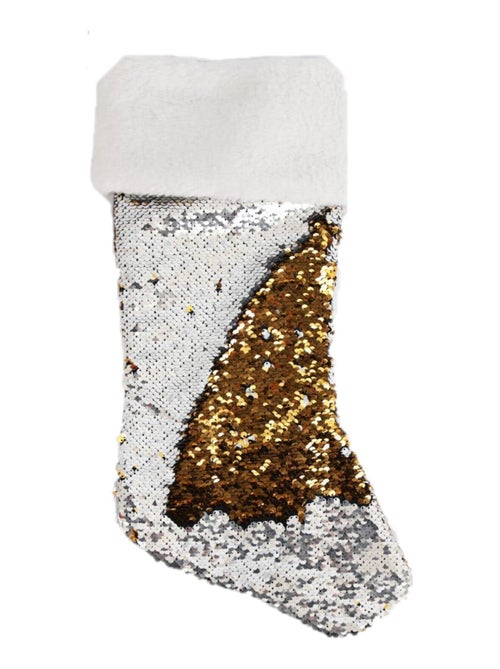 Décoration de Noël chaussette en sequin à suspendre - Kiabi Décoration de Noël chaussette en sequin à suspendre - Kiabi
