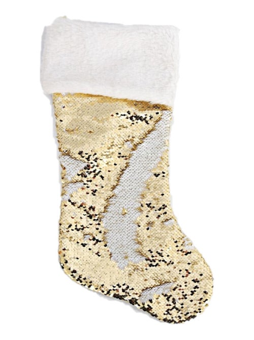 Décoration de Noël chaussette en sequin à suspendre - Kiabi Décoration de Noël chaussette en sequin à suspendre - Kiabi