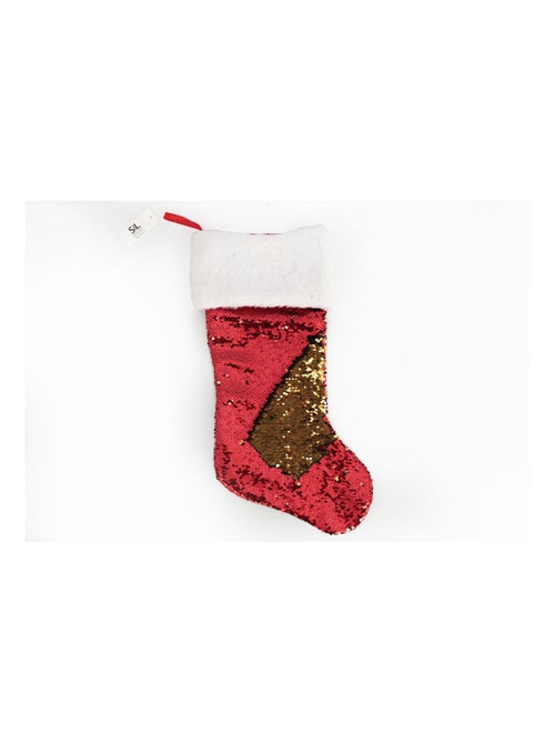 Décoration de Noël chaussette en sequin à suspendre - Kiabi Décoration de Noël chaussette en sequin à suspendre - Kiabi