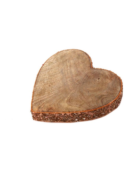 Décoration de Noël cœur en bois à sequin petit modèle NOEL GIVRE - Kiabi Décoration de Noël cœur en bois à sequin petit modèle NOEL GIVRE - Kiabi