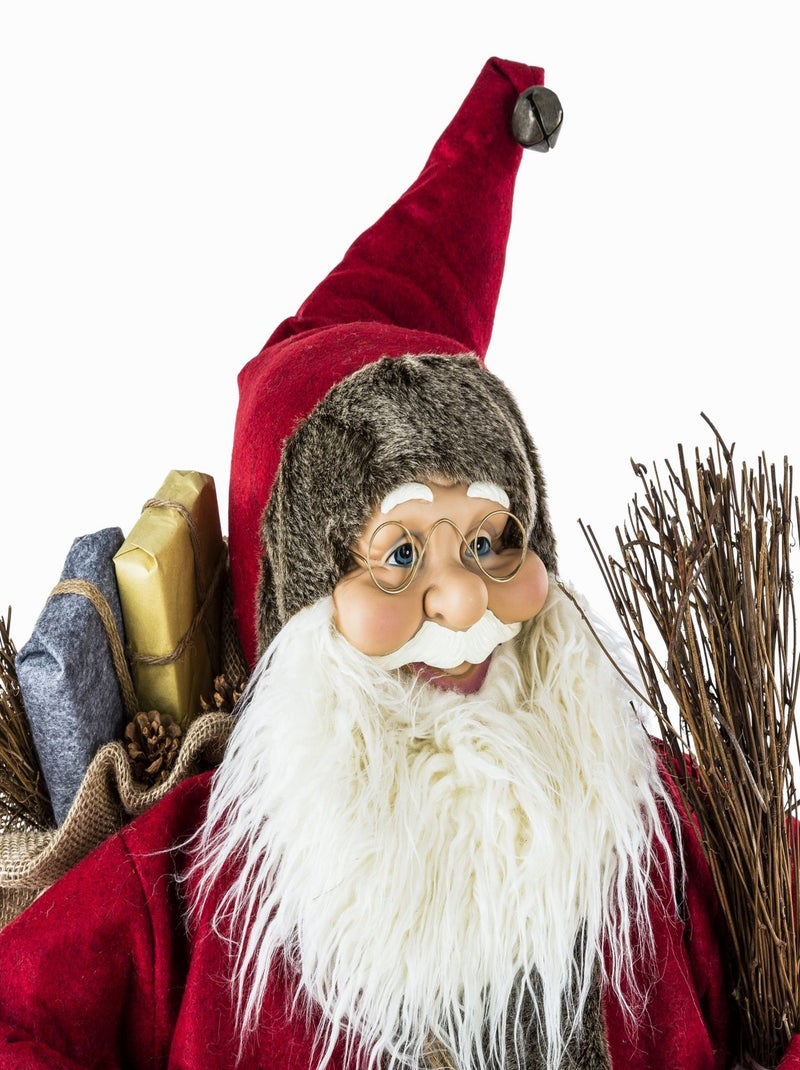 Décoration de Noël d'intérieur Père Noël traditionnel Rouge - Kiabi