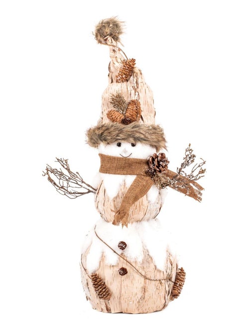 Décoration de Noël en bois bonhomme de neige - Kiabi Décoration de Noël en bois bonhomme de neige - Kiabi