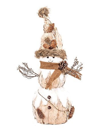 Décoration de Noël en bois bonhomme Terre sauvage