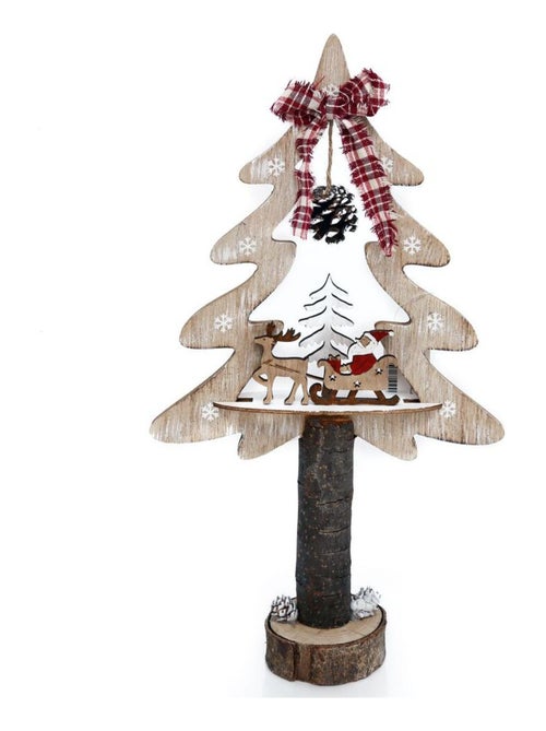 Décoration de Noël en bois rustique Xmas Tradi - Kiabi