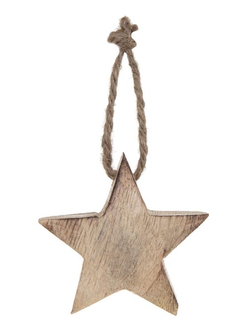 Décoration de Noël étoile à suspendre en bois - Kiabi Décoration de Noël étoile à suspendre en bois - Kiabi