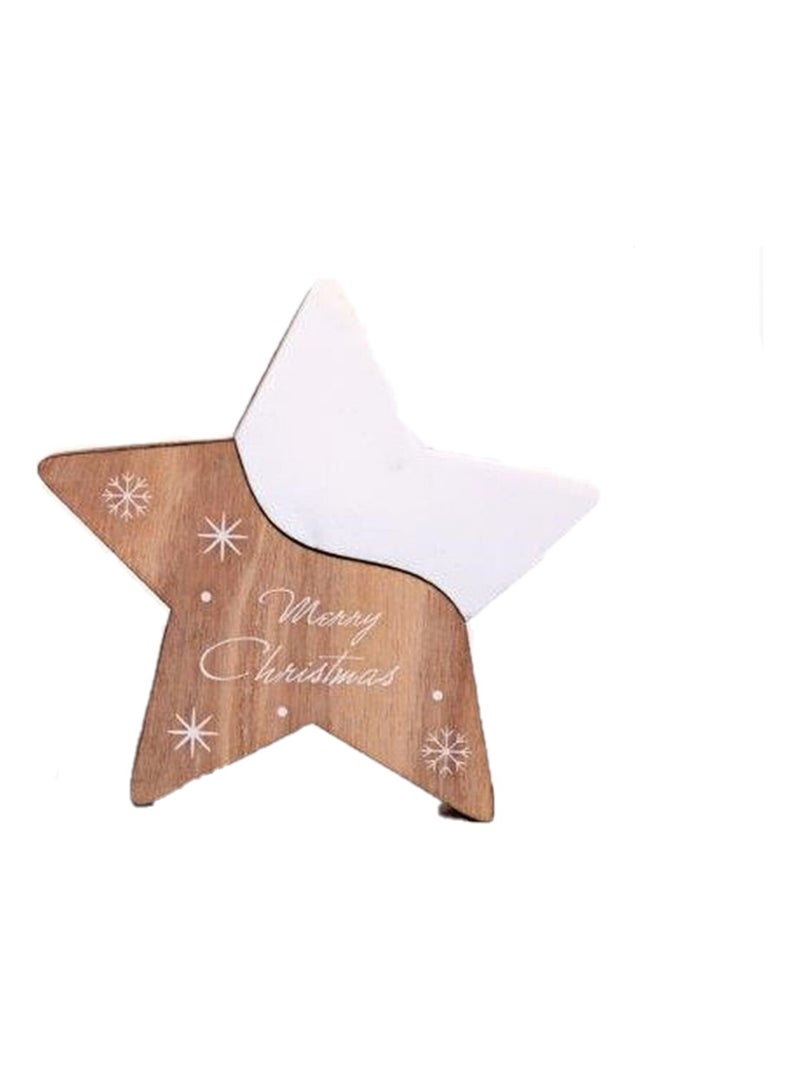 Décoration de Noël étoile bicolore NOEL EN NATURE Blanc - Kiabi