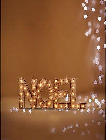 Décoration de Noël lumineuse en lettres