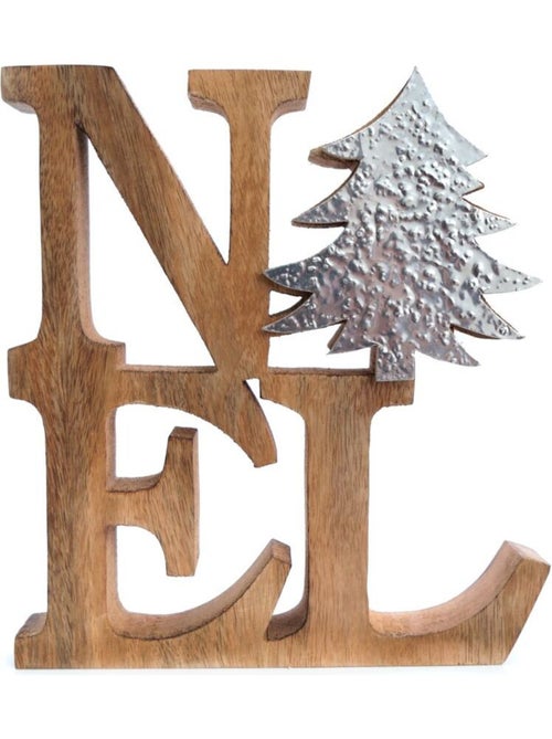 Décoration de Noël message à poser en bois grand modèle ICE - Kiabi Décoration de Noël message à poser en bois grand modèle ICE - Kiabi