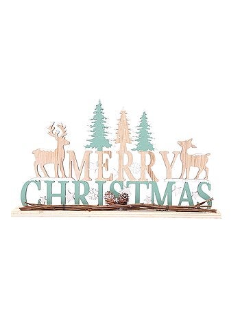 Décoration de Noël message à poser en bois XMAS DECO