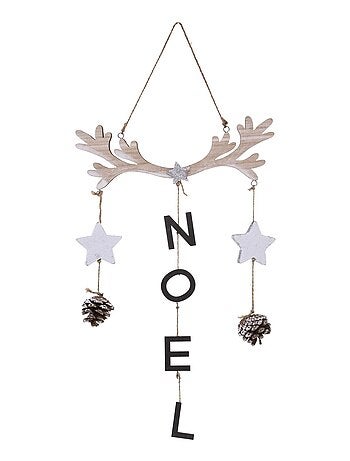 Décoration de Noël message à suspendre en bois