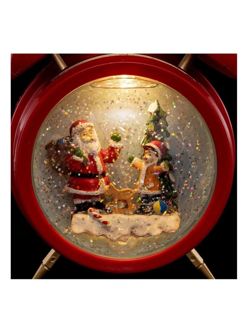 Decoration de noel reveil a neige Rouge - Kiabi