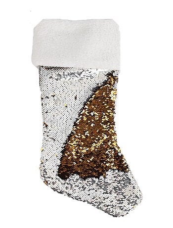 Décoration de Noël suspendue Botte Sequin