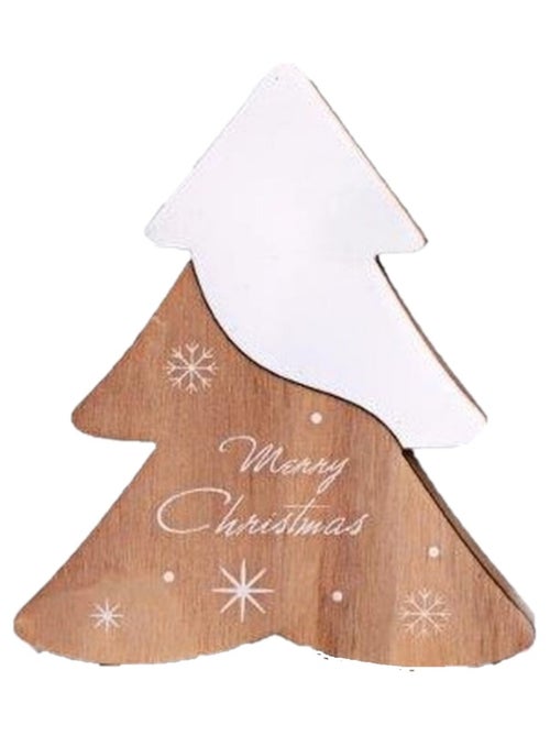 Décoration de Noël Tree Wooden Natural - Kiabi