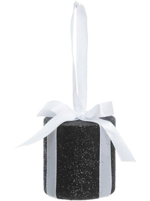 Décoration de sapin cadeau rond noir 6cm - Kiabi