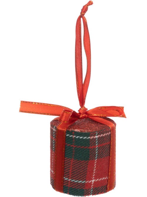 Décoration de sapin cadeau rond tartan 6cm - Kiabi Décoration de sapin cadeau rond tartan 6cm - Kiabi