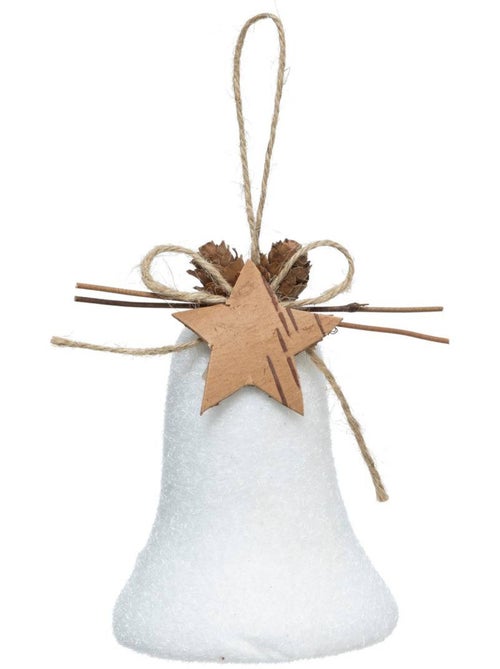 Décoration de sapin cloche neige blanc 10cm - Kiabi
