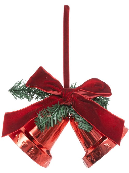 Décoration de sapin cloches rouge 20cm - Kiabi