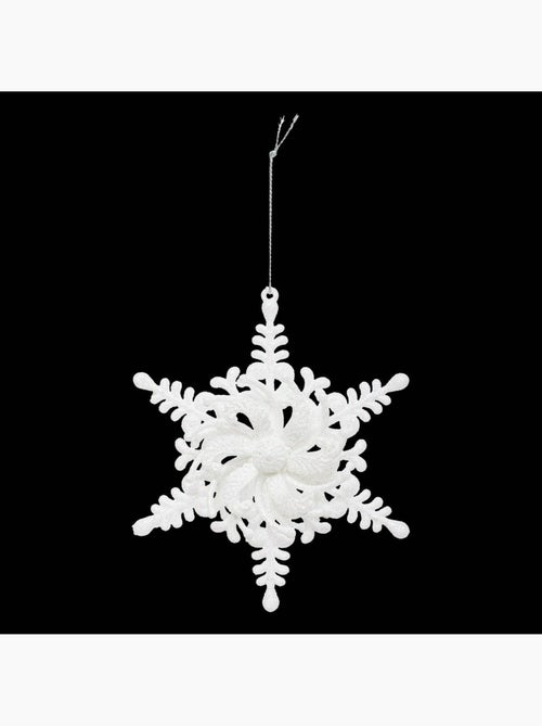 Décoration de sapin étoile déco blanc 14cm - Kiabi