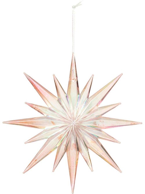 Décoration de sapin étoile rose 12cm - Kiabi
