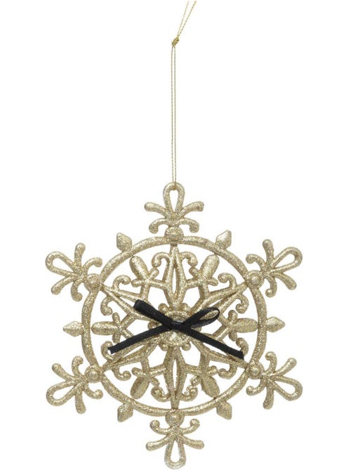 Décoration de sapin flocon or nude 14cm - Kiabi