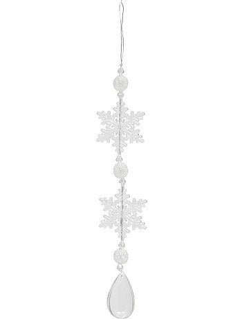 Décoration de sapin flocons blanc 25cm