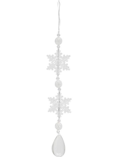 Décoration de sapin flocons blanc 25cm - Kiabi