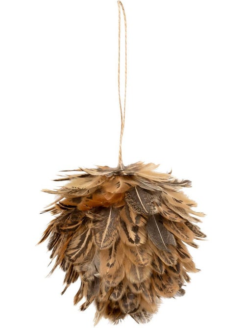 Décoration de sapin plumes marron 10cm - Kiabi