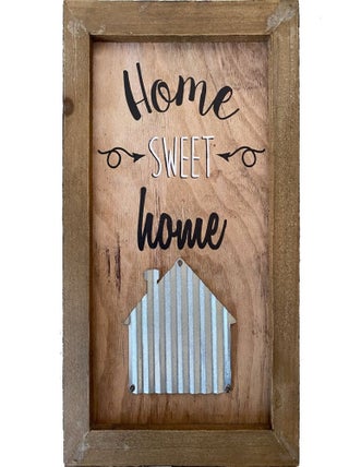 Décoration en bois à suspendre home sweet home