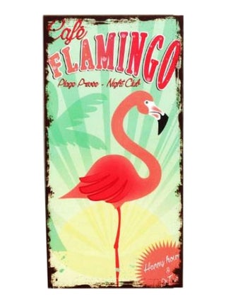 Décoration en bois flamingo café