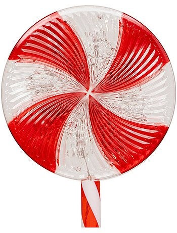 Décoration extérieure sucre d'orge lumineux 20 led h70 cm
