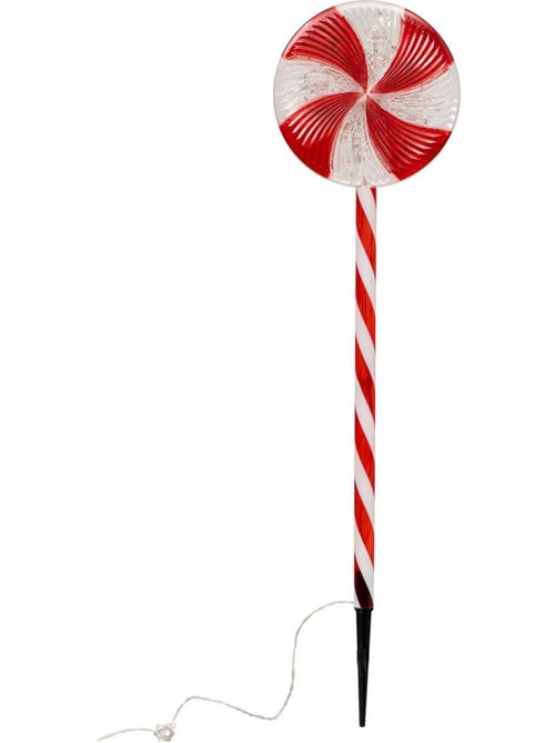 Décoration extérieure sucre d'orge lumineux 20 led h70 cm - Kiabi