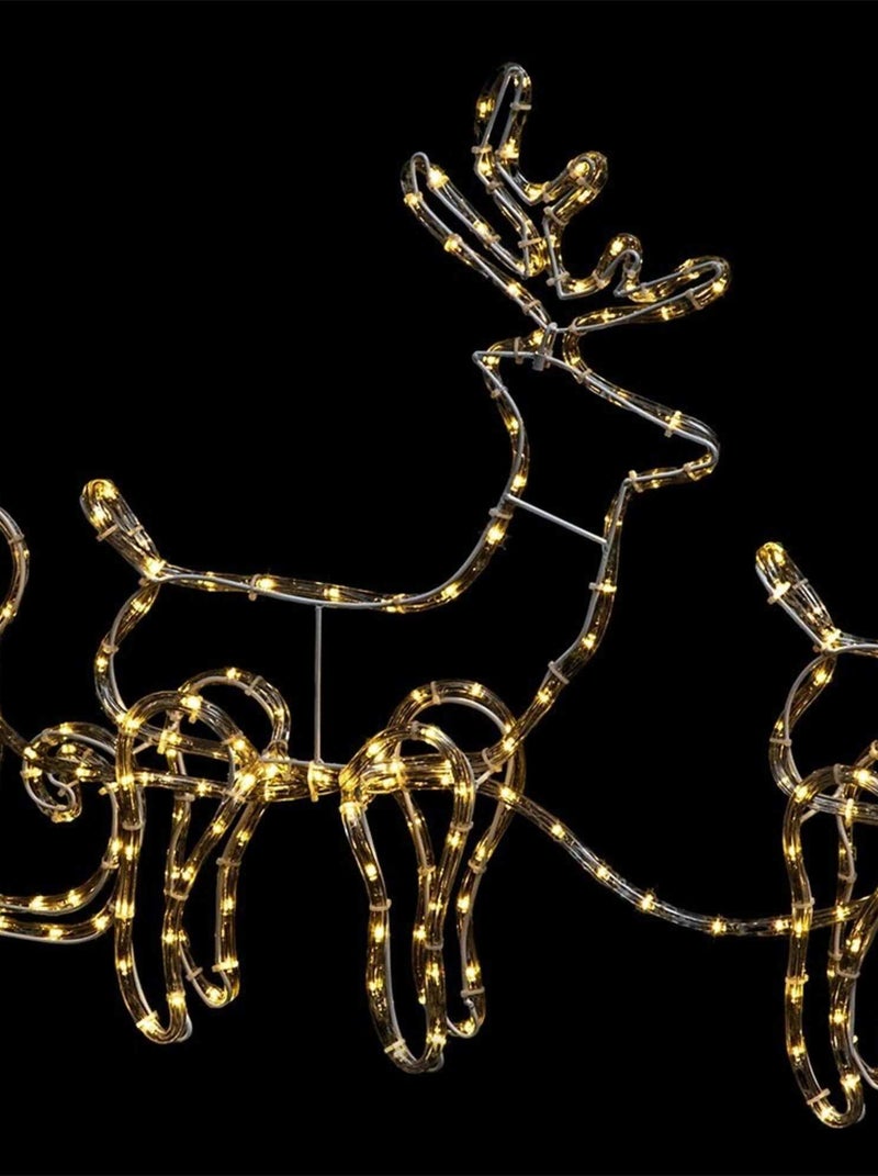 Décoration extérieure traineau 320 LED 119 cm Blanc - Kiabi