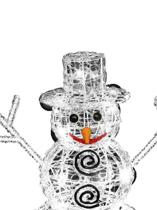 Décoration lumineuse LED extérieur Bonhomme de neige H60 cm - Kiabi Décoration lumineuse LED extérieur Bonhomme de neige H60 cm - Kiabi
