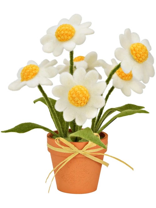 Décoration Marguerites feutre en pot de jardin - Kiabi Décoration Marguerites feutre en pot de jardin - Kiabi