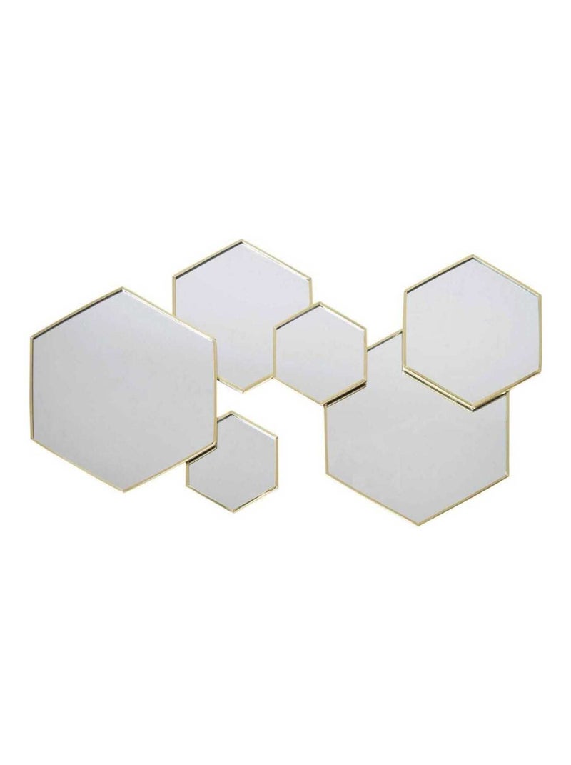 Décoration miroir hexagonal Doré/or - Kiabi
