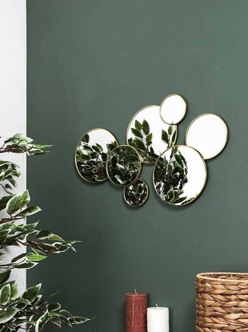 Décoration miroir rond Doré/or - Kiabi