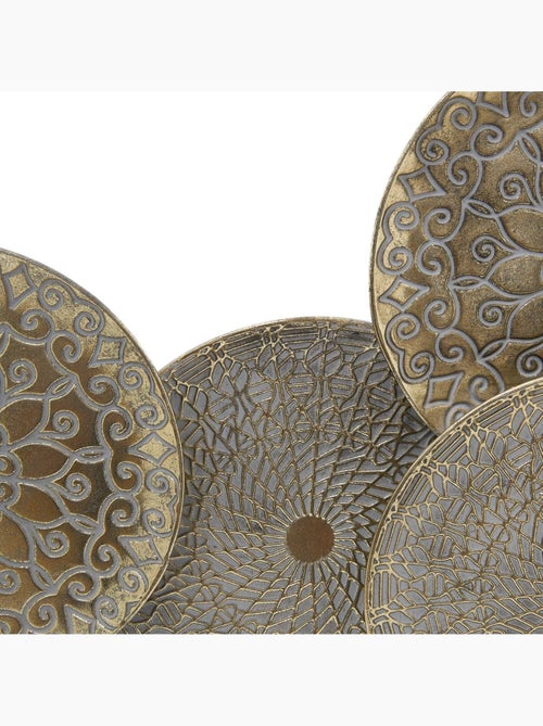 Décoration murale 6 disques métal doré motifs mandala JUNON - Kiabi