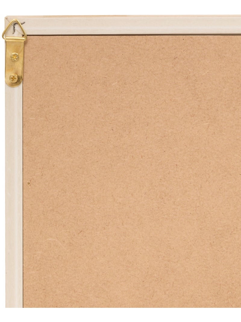 Décoration murale bois raphia motifs relief RAFAEL Beige - Kiabi