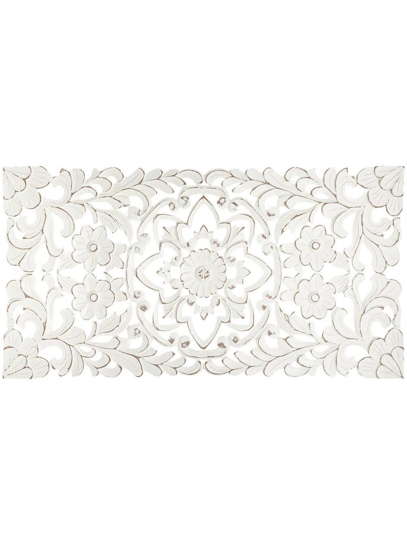 Décoration murale bois sculpté FANNY Blanc chaud - Kiabi