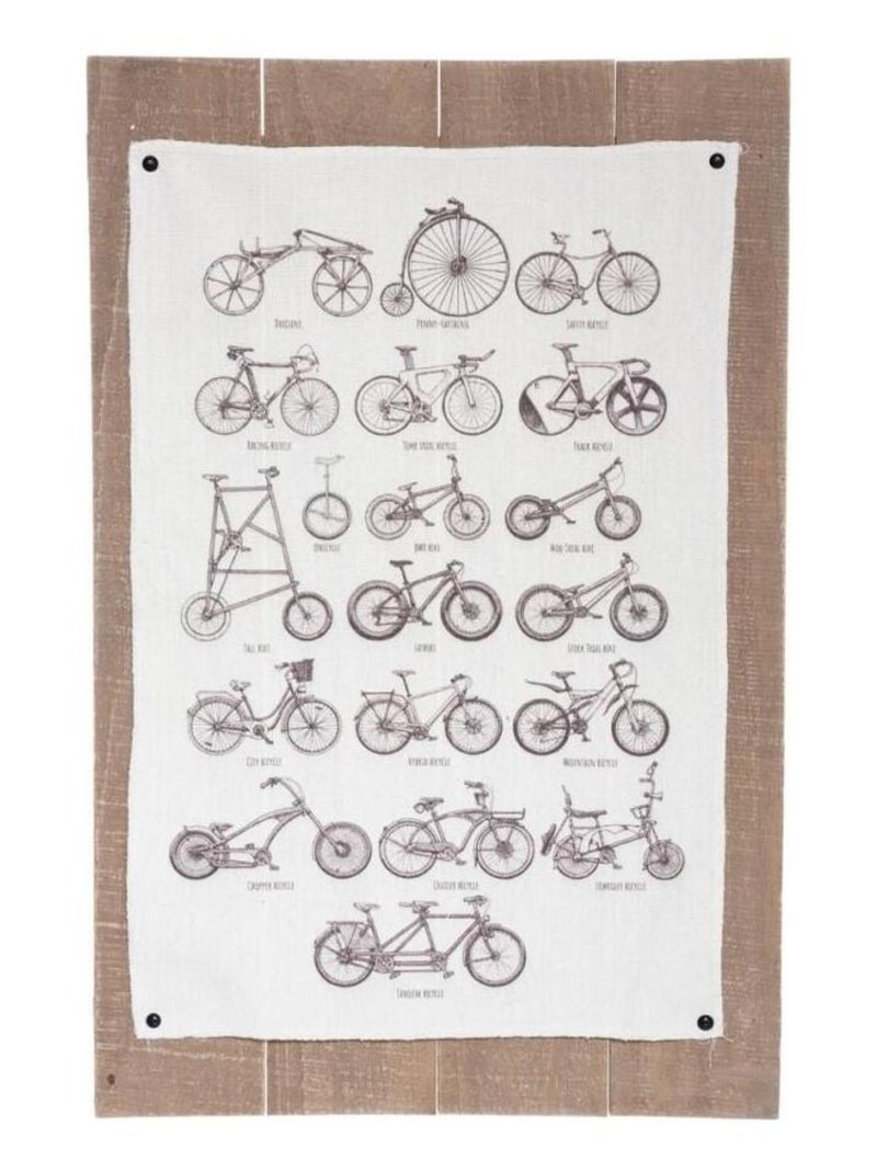 Décoration murale bois Vélo Blanc - Kiabi