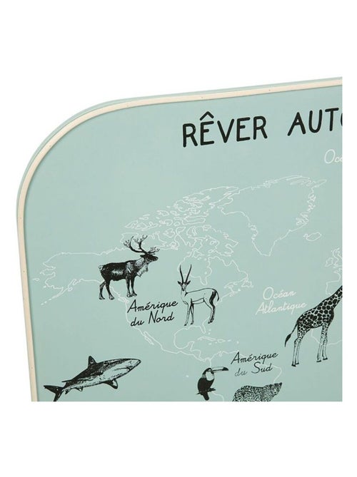 Décoration murale carte du monde kaki 70x50 cm - Kiabi