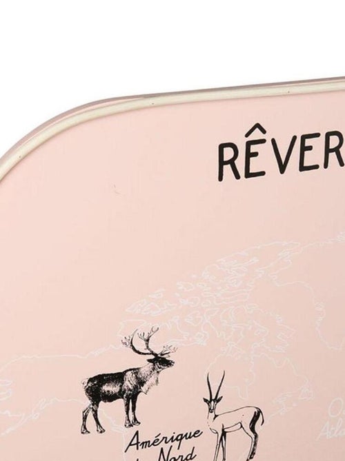 Décoration murale carte du monde rose 70x50 cm - Kiabi