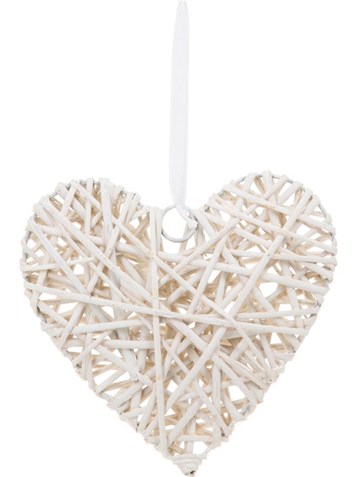 Décoration murale coeur en osier COEUR - Kiabi