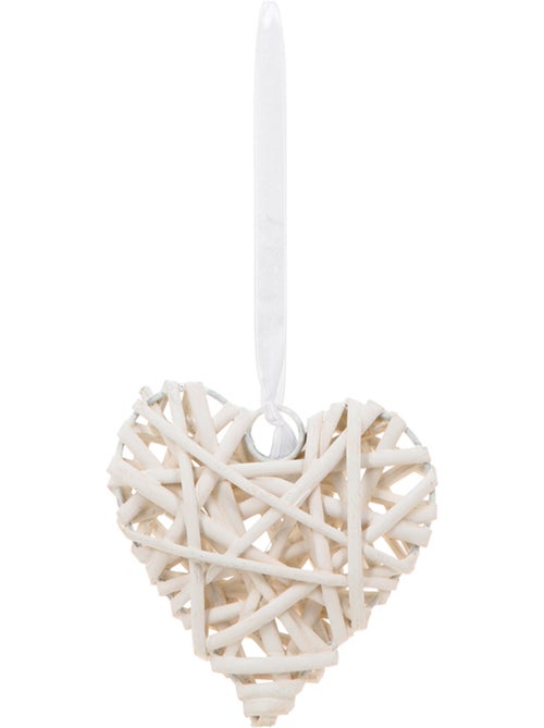 Décoration murale cœur en osier tressé COEUR - Kiabi