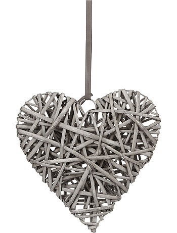 Décoration murale coeur en rotin COEUR