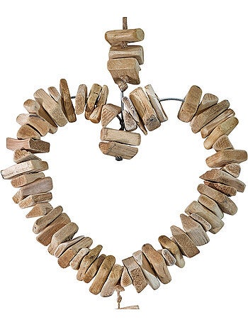 Décoration murale coeur H94cm en bois AGNES