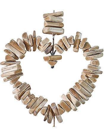 Décoration murale coeur H94cm en bois AGNES
